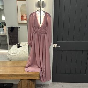 Azazie Vintage Mauve Long Sleeve Bridesmaid Dress